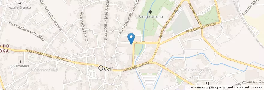 Mapa de ubicacion de Caixa Geral de Depósitos en پرتغال, Aveiro, Centro, Baixo Vouga, Ovar, Ovar, São João, Arada E São Vicente De Pereira Jusã.