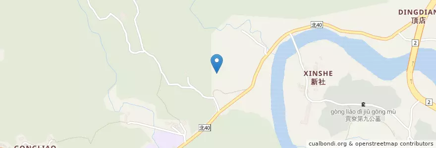 Mapa de ubicacion de 貢寮區 en 臺灣, 新北市, 貢寮區.