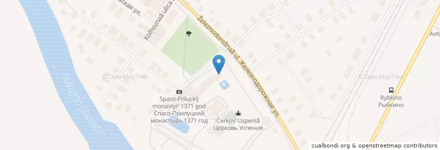 Mapa de ubicacion de Церковь Всех Святых en Russia, Northwestern Federal District, Vologda Oblast, Vologodsky District, Vologda.