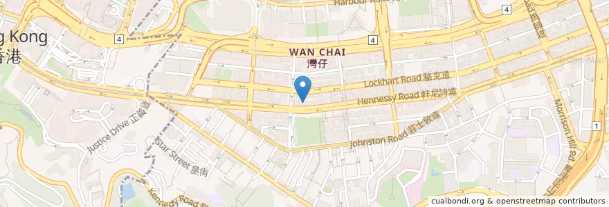 Mapa de ubicacion de Citibank en الصين, غوانغدونغ, هونغ كونغ, جزيرة هونغ كونغ, الأقاليم الجديدة, 灣仔區 Wan Chai District.
