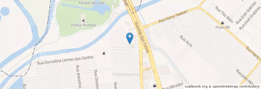 Mapa de ubicacion de Dom José en البَرَازِيل, المنطقة الجنوبية, بارانا, Região Geográfica Intermediária De Curitiba, Região Metropolitana De Curitiba, Microrregião De Curitiba, São José Dos Pinhais.