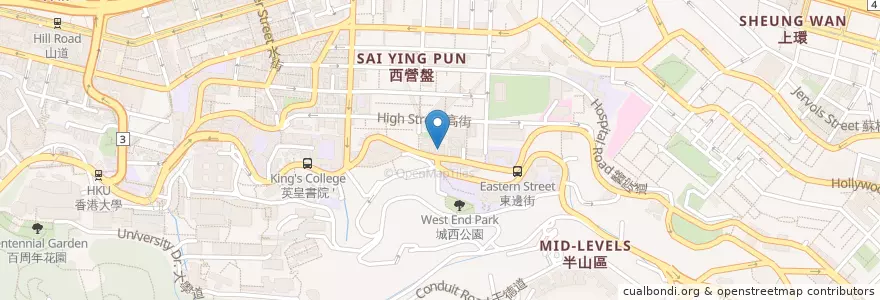 Mapa de ubicacion de BEA en 中国, 広東省, 香港, 香港島, 新界, 中西區 Central And Western District.