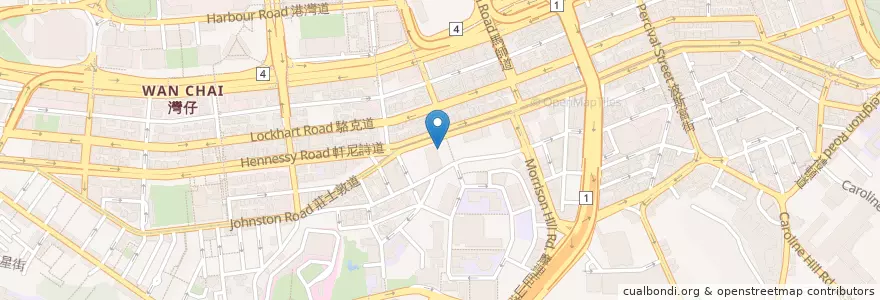 Mapa de ubicacion de 上海商業銀行 en 中国, 广东省, 香港, 香港島, 新界, 灣仔區.