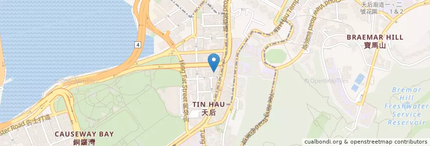 Mapa de ubicacion de 雅仕餐廳 Cafe Essex en 中国, 广东省, 香港 Hong Kong, 香港島 Hong Kong Island, 新界 New Territories, 灣仔區 Wan Chai District.