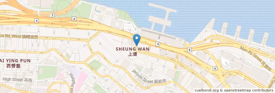 Mapa de ubicacion de ICBC en China, Cantão, Hong Kong, Ilha De Hong Kong, Novos Territórios, 中西區 Central And Western District.