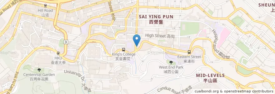 Mapa de ubicacion de BOC en 中国, 广东省, 香港, 香港島, 新界, 中西區.