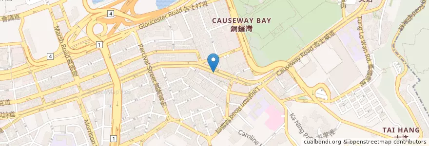 Mapa de ubicacion de 渣打銀行 Standard Chartered en 中国, 广东省, 香港 Hong Kong, 香港島 Hong Kong Island, 新界 New Territories, 灣仔區 Wan Chai District.