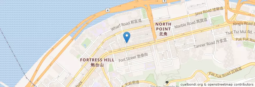 Mapa de ubicacion de Hang Seng Bank en 中国, 广东省, 香港, 香港島, 新界, 東區.