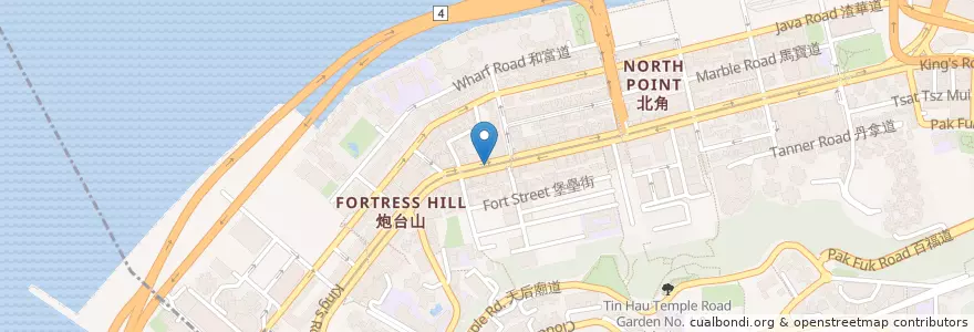 Mapa de ubicacion de Wing Hang Bank en 中国, 広東省, 香港, 香港島, 新界, 東區 Eastern District.