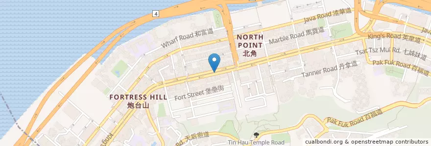 Mapa de ubicacion de 中國建設銀行 China Construction Bank en Китай, Гуандун, Гонконг, Гонконг, Новые Территории, 東區 Eastern District.