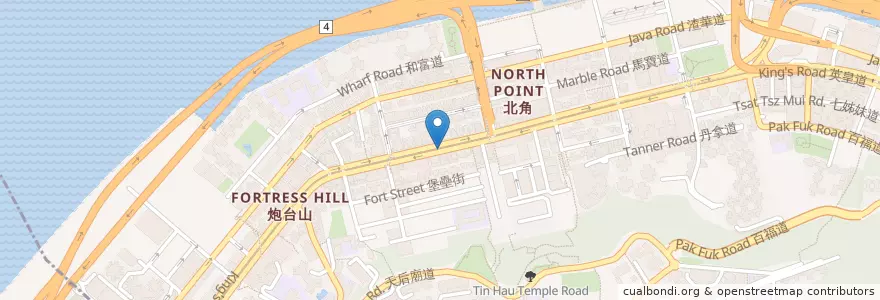 Mapa de ubicacion de 創興銀行 Chong Hing Bank en 중국, 광둥성, 홍콩, 홍콩섬, 신제, 東區 Eastern District.