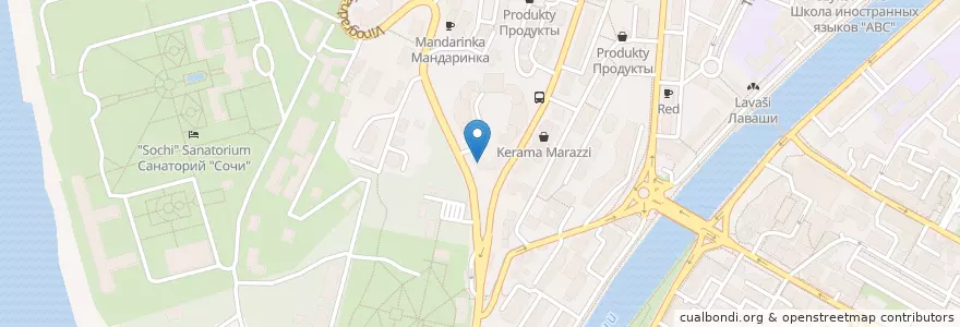 Mapa de ubicacion de Генацвале en Россия, Южный Федеральный Округ, Краснодарский Край, Городской Округ Сочи.