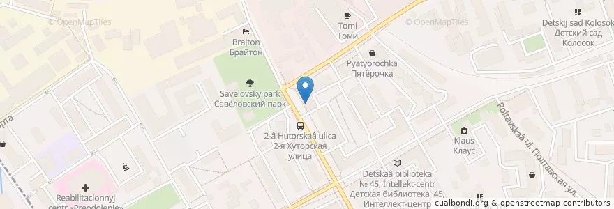 Mapa de ubicacion de Отделение связи №127287 en Russia, Central Federal District, Moscow, Northern Administrative Okrug, Savyolovsky District.