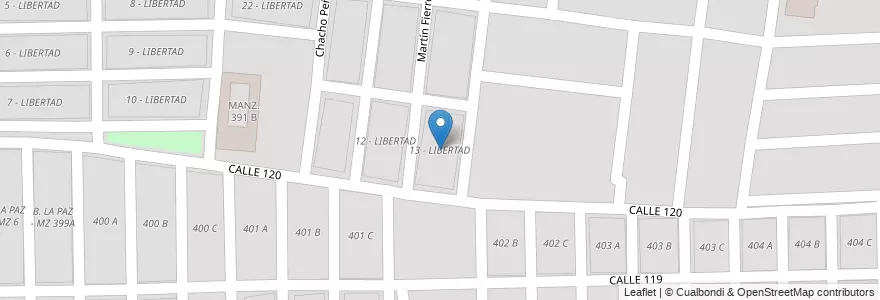 Mapa de ubicacion de 13 - LIBERTAD en 阿根廷, Salta, Capital, Municipio De Salta, Salta.