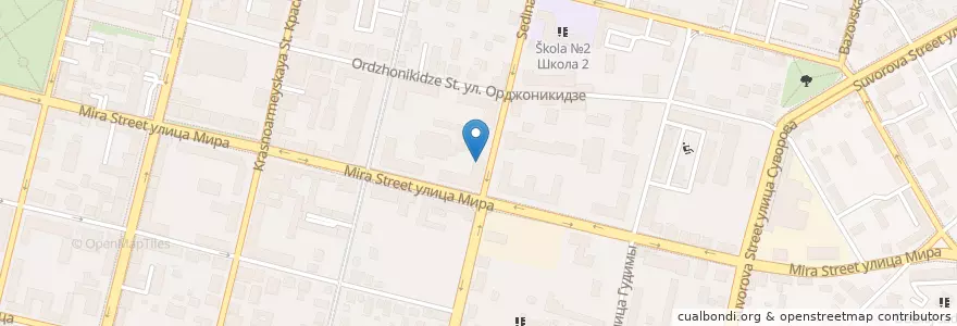Mapa de ubicacion de Детский сад №32 en Rusia, Южный Федеральный Округ, Краснодарский Край, Городской Округ Краснодар.