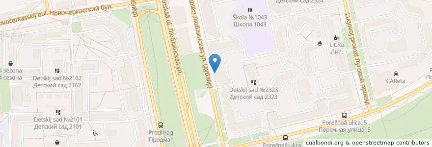 Mapa de ubicacion de Уралсиб en 俄罗斯/俄羅斯, Центральный Федеральный Округ, Москва, Южный Административный Округ.