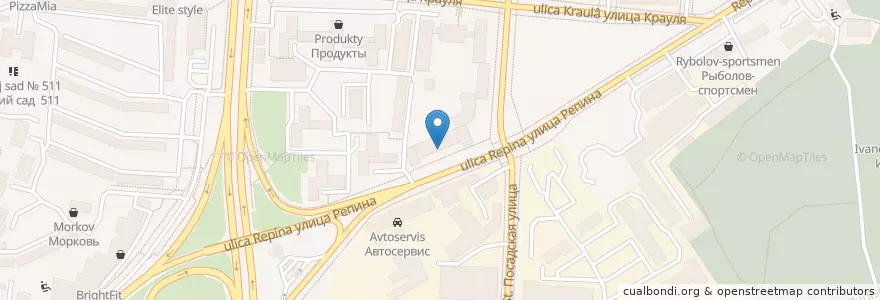 Mapa de ubicacion de Университет связи en Russie, District Fédéral De L'Oural, Oblast De Sverdlovsk, Городской Округ Екатеринбург.