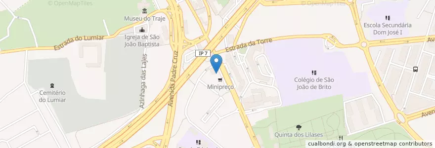 Mapa de ubicacion de Caixa Geral de Depósitos en Portugal, Área Metropolitana De Lisboa, Lissabon, Grande Lisboa, Lissabon, Lumiar.