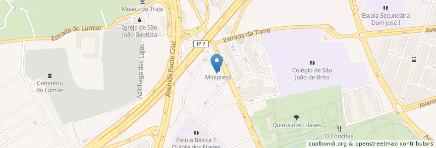 Mapa de ubicacion de BPI en 포르투갈, Área Metropolitana De Lisboa, Lisboa, Grande Lisboa, 리스본, Lumiar.