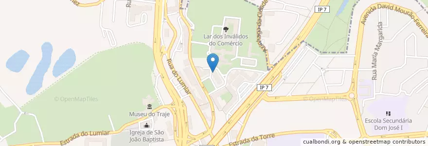 Mapa de ubicacion de Jazz Café en 포르투갈, Área Metropolitana De Lisboa, Lisboa, Grande Lisboa, 리스본, Lumiar.