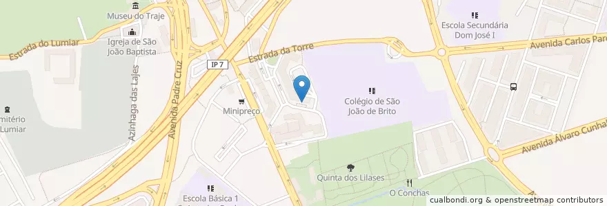 Mapa de ubicacion de Sabores d'Outono en 포르투갈, Área Metropolitana De Lisboa, Lisboa, Grande Lisboa, 리스본, Lumiar.
