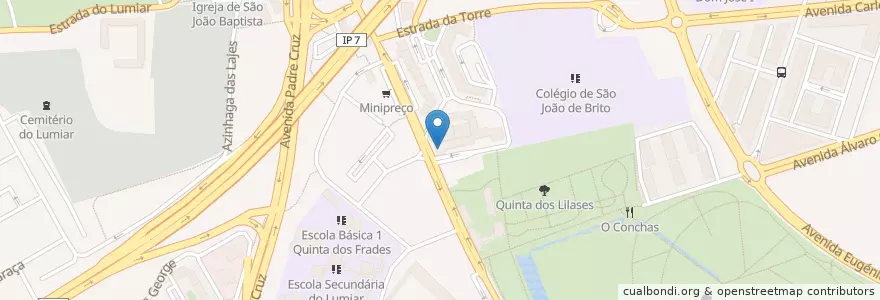 Mapa de ubicacion de Millennium bcp en Portugal, Aire Métropolitaine De Lisbonne, Lisbonne, Grande Lisboa, Lisbonne, Lumiar.