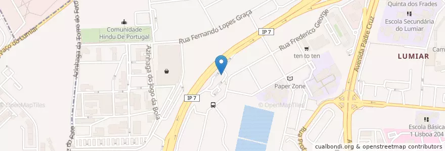 Mapa de ubicacion de Telepizza en پرتغال, Área Metropolitana De Lisboa, Lisboa, Grande Lisboa, لیسبون, Lumiar.