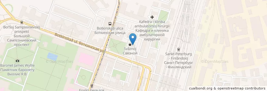 Mapa de ubicacion de Констанс банк en Russie, District Fédéral Du Nord-Ouest, Oblast De Léningrad, Saint-Pétersbourg, Калининский Район, Финляндский Округ.