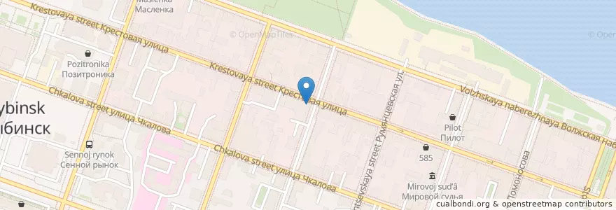 Mapa de ubicacion de Аптека №27 en روسيا, Центральный Федеральный Округ, ياروسلافل أوبلاست, Рыбинский Район, Городской Округ Рыбинск.