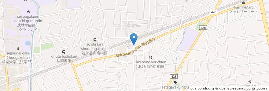 Mapa de ubicacion de 岡本歯科医院 en Japon, Tokyo, 世田谷区.
