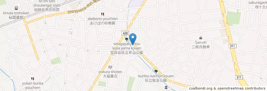 Mapa de ubicacion de 平山歯科医院 en Japan, 東京都, 世田谷区.