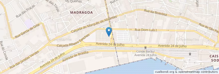 Mapa de ubicacion de McDonald's en 포르투갈, Área Metropolitana De Lisboa, Lisboa, Grande Lisboa, 리스본, Estrela.