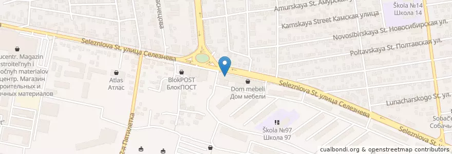 Mapa de ubicacion de Аптека 36,6 en Rusya Federasyonu, Южный Федеральный Округ, Krasnodar Krayı, Городской Округ Краснодар.