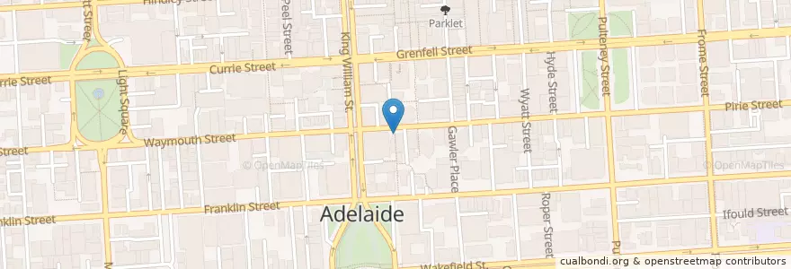 Mapa de ubicacion de Adelaide City Council en Australia, Australia Meridionale, Adelaide, Adelaide City Council.
