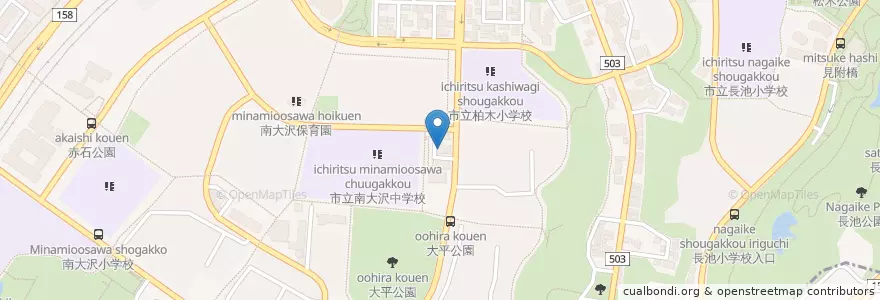 Mapa de ubicacion de 千葉歯科 en اليابان, 東京都, 八王子市.