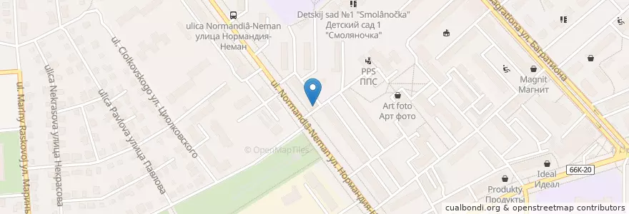 Mapa de ubicacion de Авторская стоматология en Russland, Föderationskreis Zentralrussland, Oblast Smolensk, Smolenski Rajon, Городской Округ Смоленск.