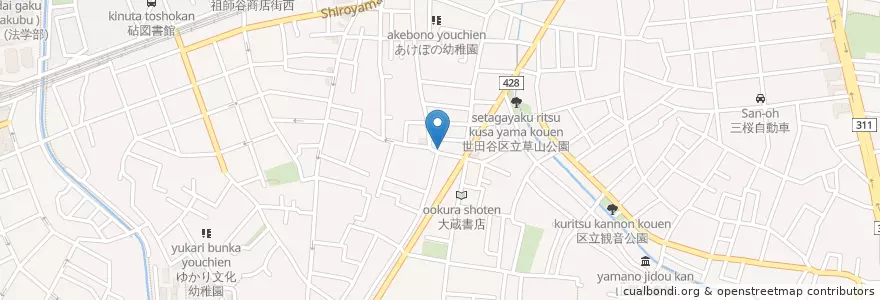 Mapa de ubicacion de あらい動物病院 en Japan, 東京都, 世田谷区.