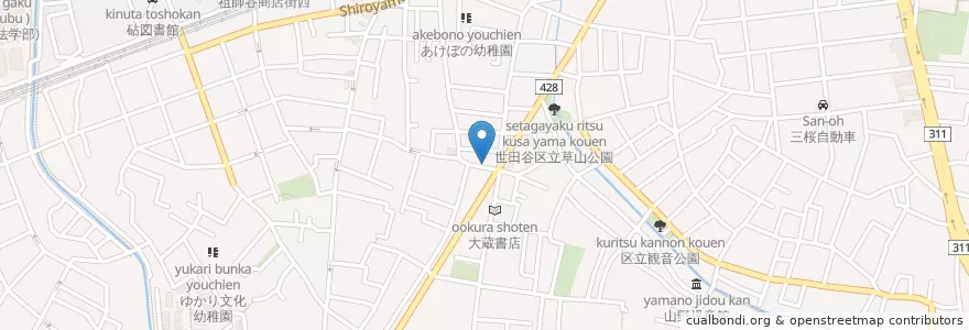 Mapa de ubicacion de かわしげ en اليابان, 東京都, 世田谷区.