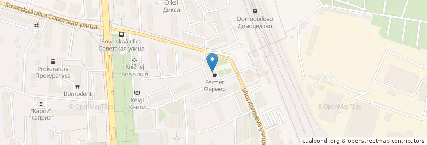 Mapa de ubicacion de Сбербанк en Russland, Föderationskreis Zentralrussland, Oblast Moskau, Городской Округ Домодедово.