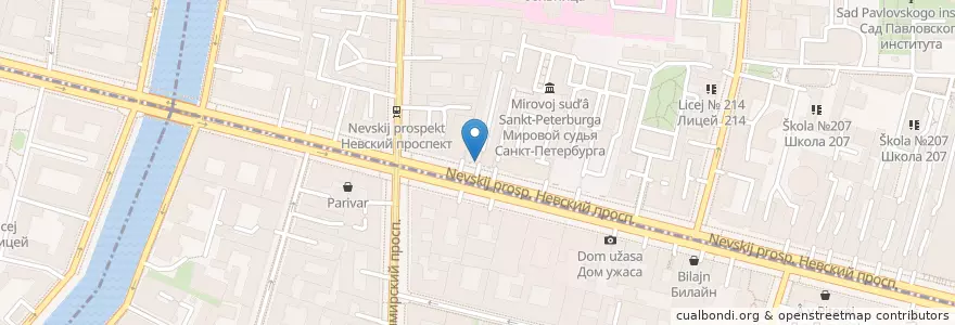Mapa de ubicacion de Сбербанк en Russia, Северо-Западный Федеральный Округ, Oblast' Di Leningrado, San Pietroburgo, Центральный Район.
