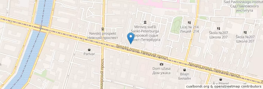Mapa de ubicacion de Бургер Кинг en Rusia, Северо-Западный Федеральный Округ, Óblast De Leningrado, San Petersburgo, Центральный Район.