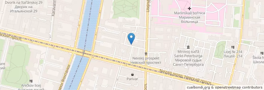 Mapa de ubicacion de Участковый пункт полиции en Russie, District Fédéral Du Nord-Ouest, Oblast De Léningrad, Saint-Pétersbourg, Центральный Район.