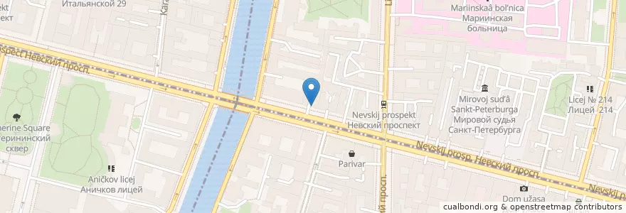 Mapa de ubicacion de Сиртаки en Russia, Northwestern Federal District, Leningrad Oblast, Saint Petersburg, Центральный Район.