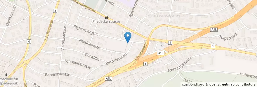 Mapa de ubicacion de Brunnen "Knabe mit Ball" en Switzerland, Zurich, District Zurich, Zurich.
