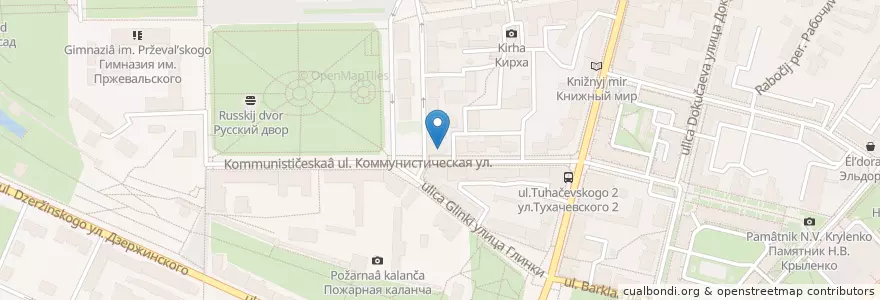 Mapa de ubicacion de Дворец творчества детей и молодёжи en Rusia, Distrito Federal Central, Óblast De Smolensk, Смоленский Район, Городской Округ Смоленск.