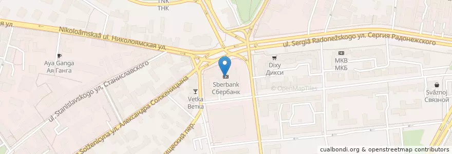 Mapa de ubicacion de Сбербанк en روسیه, Центральный Федеральный Округ, Москва, Центральный Административный Округ, Таганский Район.