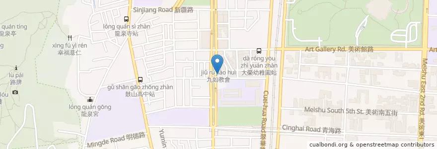 Mapa de ubicacion de 內惟分店 en Taiwan, Kaohsiung, Gushan District.