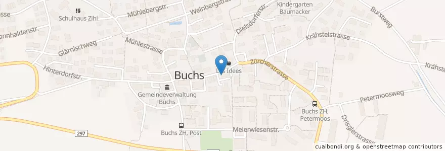 Mapa de ubicacion de Restaurant Frohsinn en Suisse, Zurich, Bezirk Dielsdorf, Buchs (Zh).