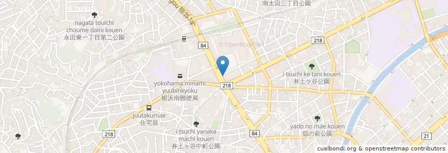 Mapa de ubicacion de オリジン弁当 en ژاپن, 神奈川県, 横浜市, 南区.