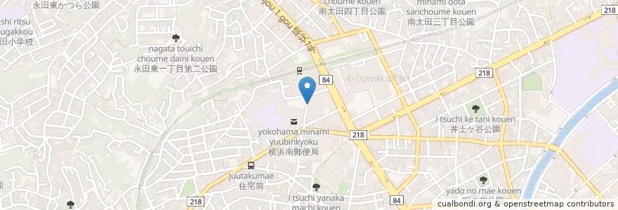 Mapa de ubicacion de チャイナ飯店 en ژاپن, 神奈川県, 横浜市, 南区.